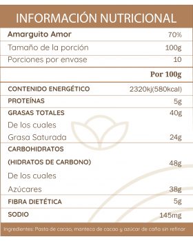 TABLA CHOCOLATE 70%