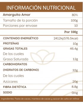 TABLA CHOCOLATE 80%
